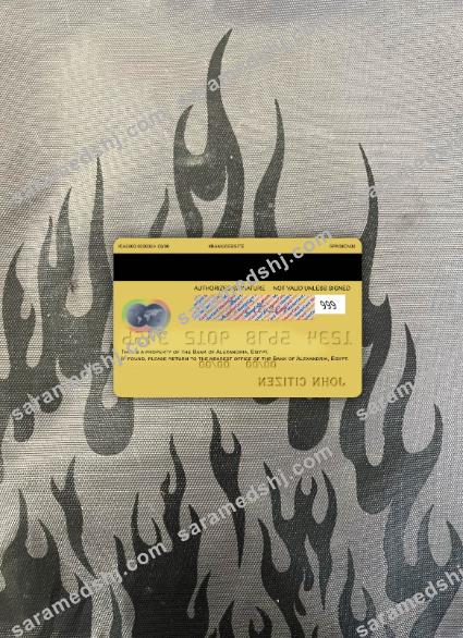 Egypt Bank of Alexandria mastercard photolook back